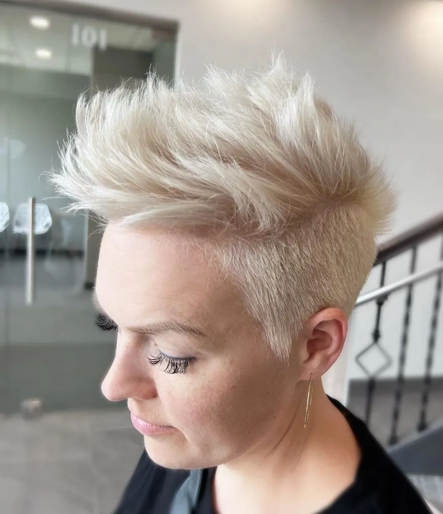 mohawk choppy pixie cut for thick hair