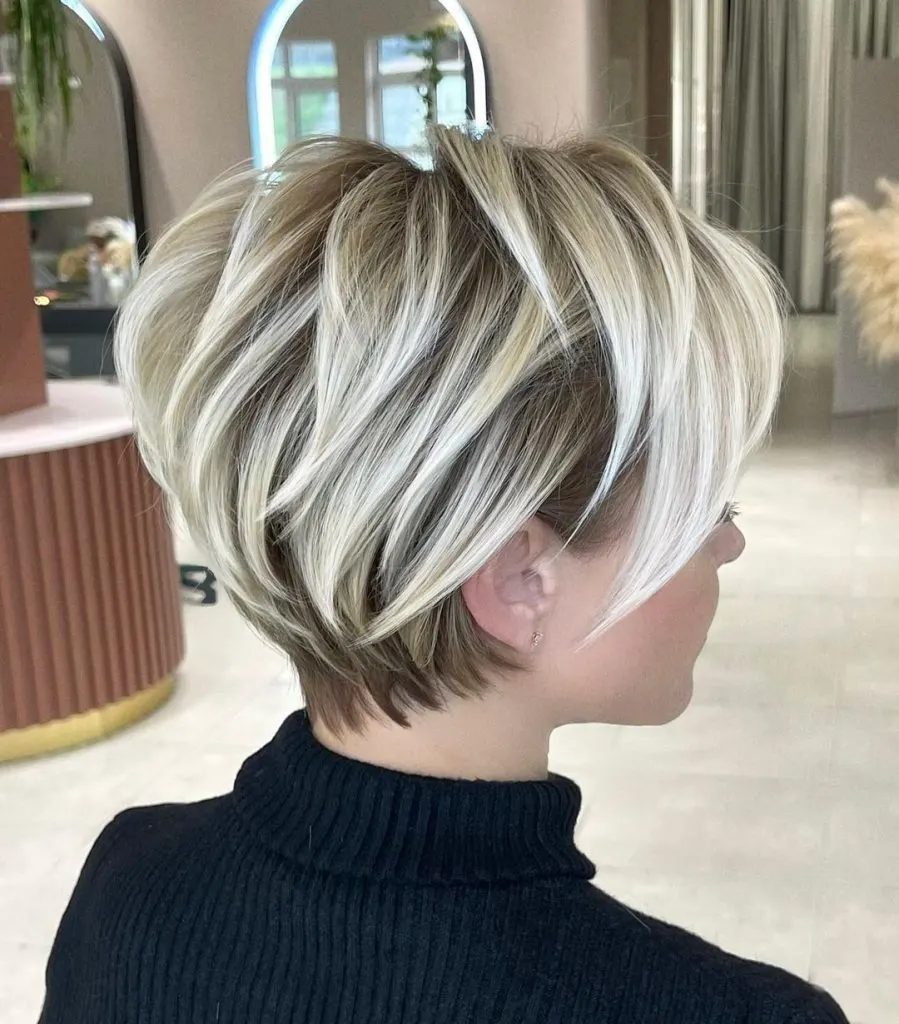 piecey pixie cut for thick hair