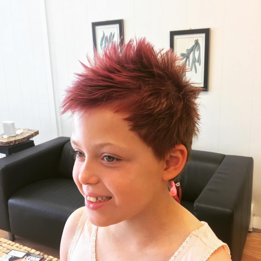 pink pixie cut for kids