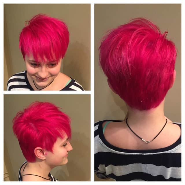 coupe pixie rose fluo