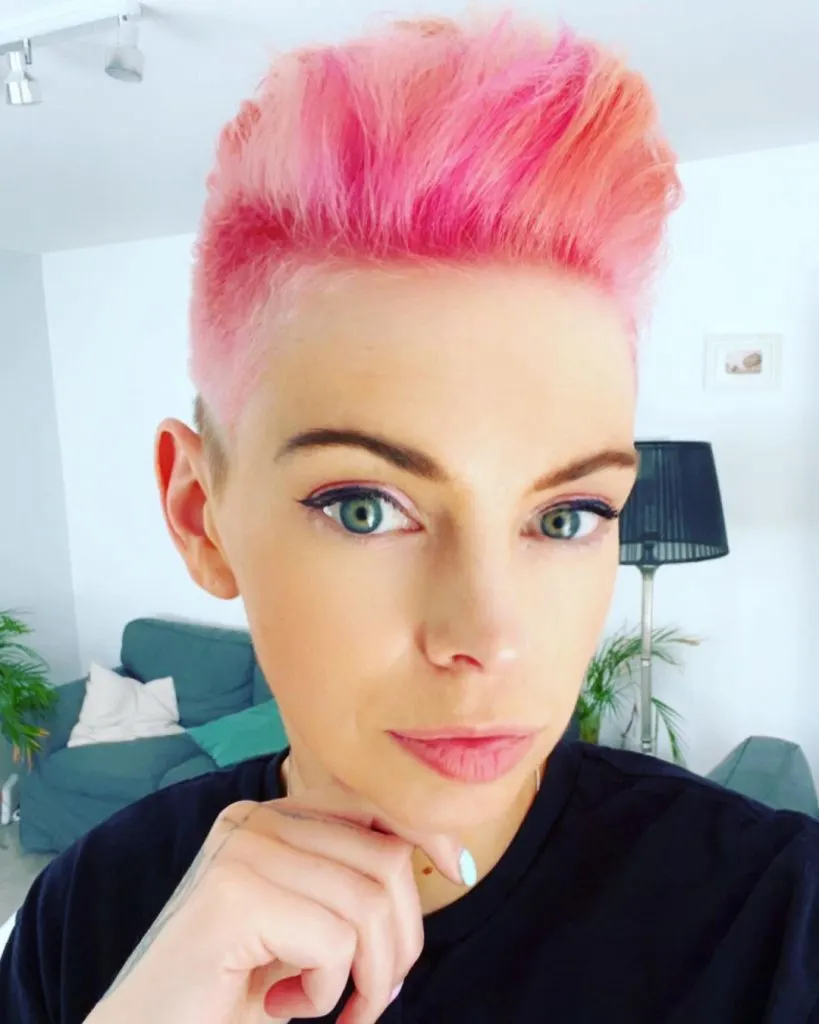punk pink pixie cut