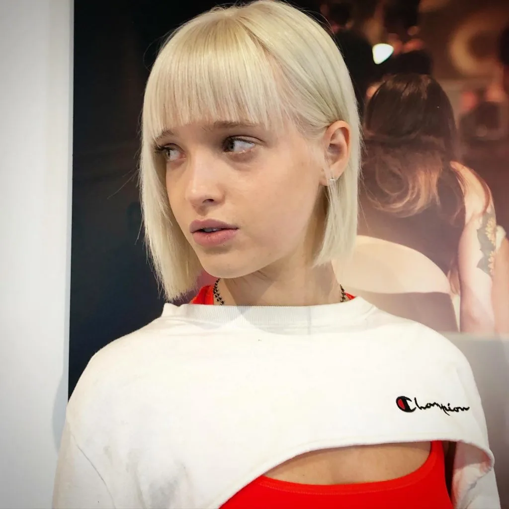 short bob with bangs