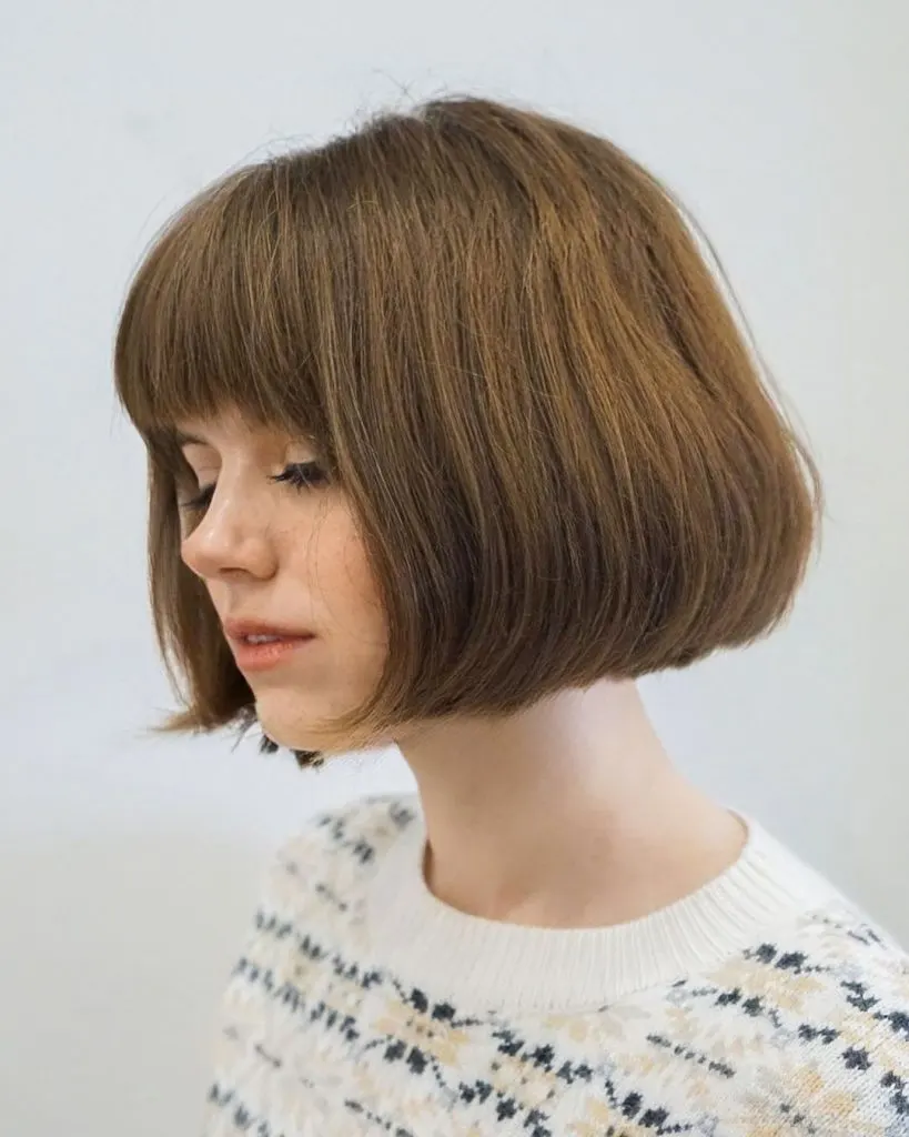 short french bob with bangs