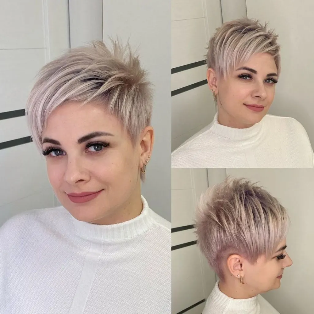 spiky asymmetrical pixie cut