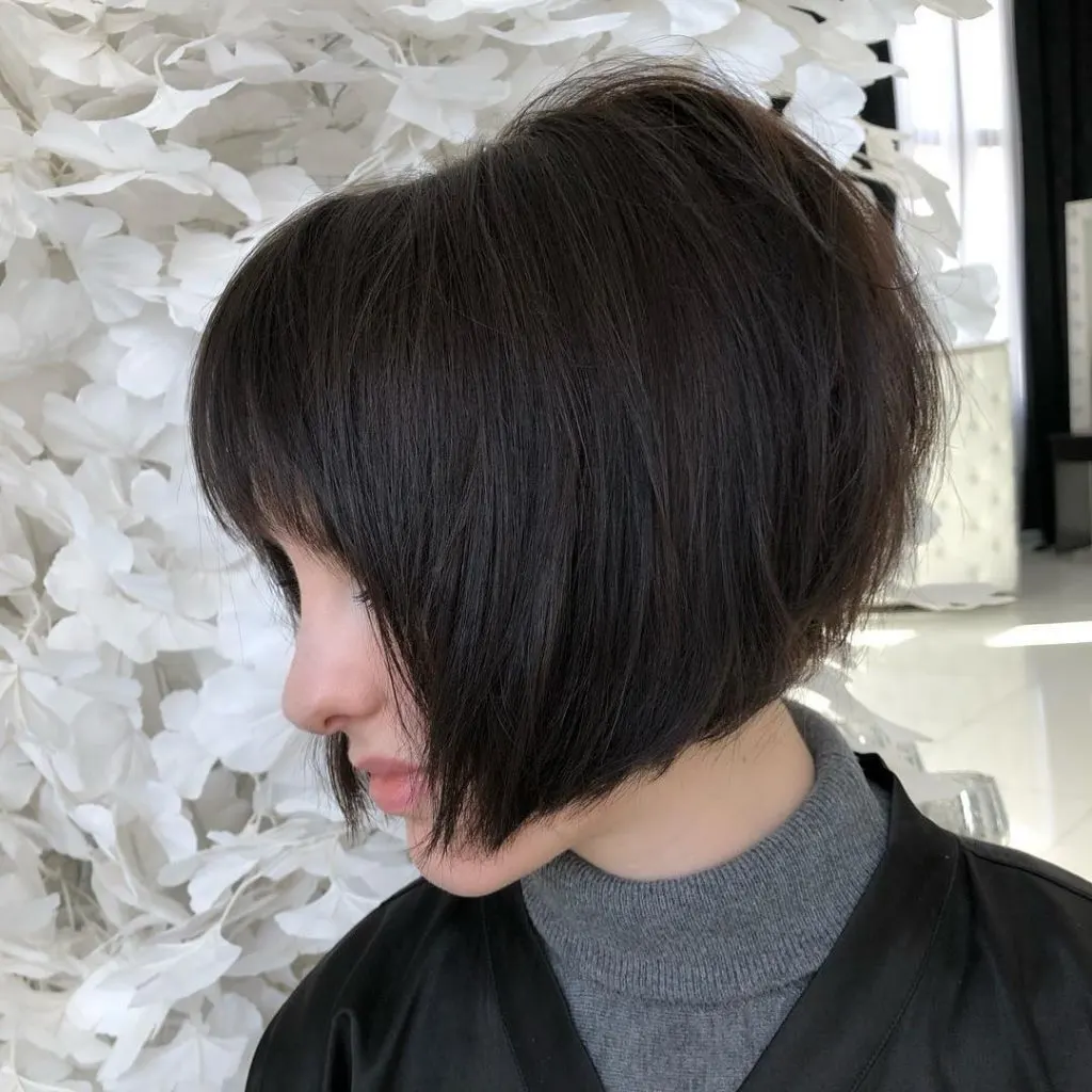 stacked bob hairstyle for straight hair
