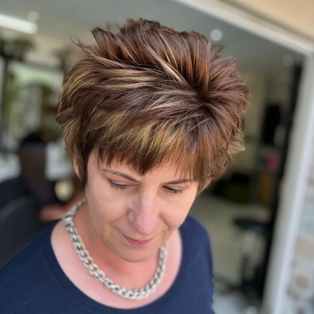 textured pixie cut for thick hair