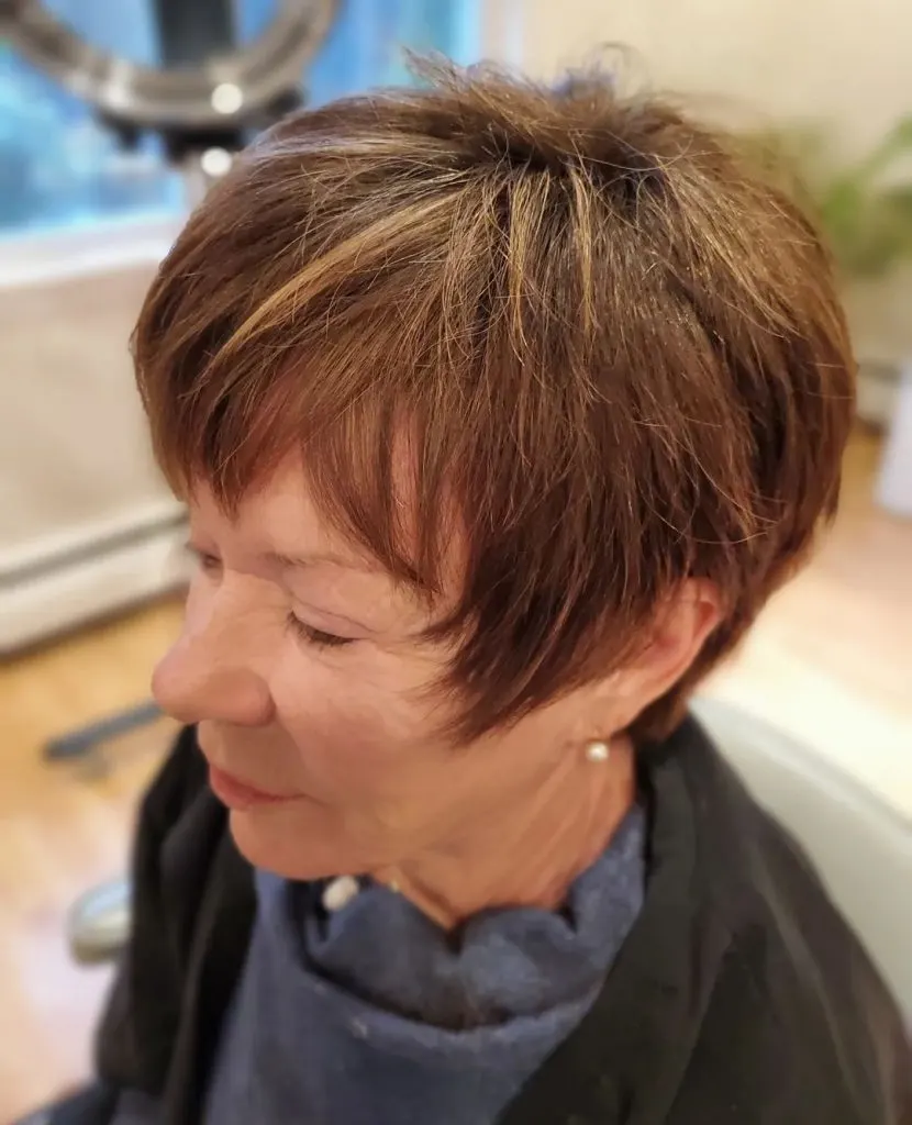 textured pixie cut for women over 60