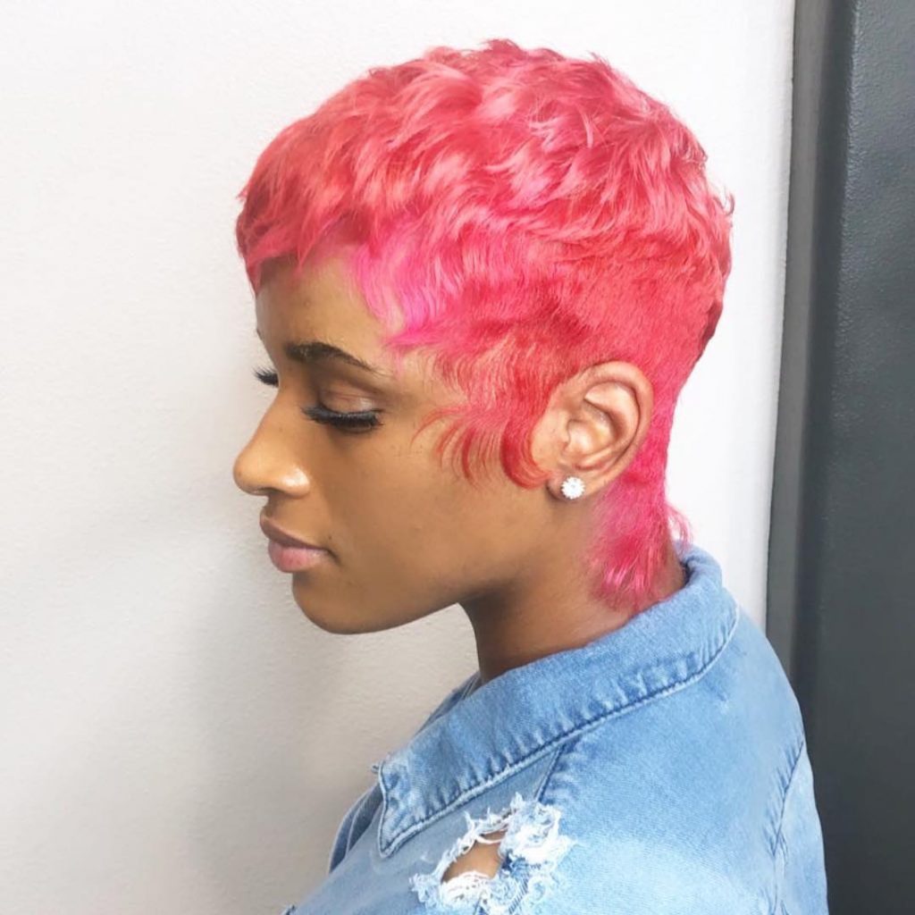Coupe pixie rose loup