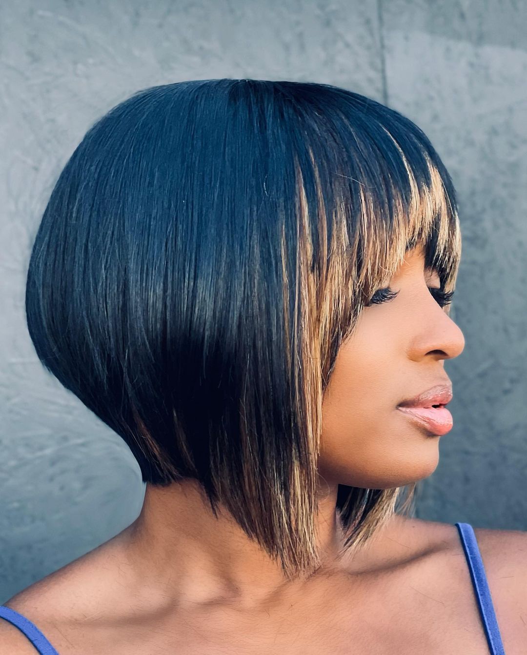 short angled bob haircut