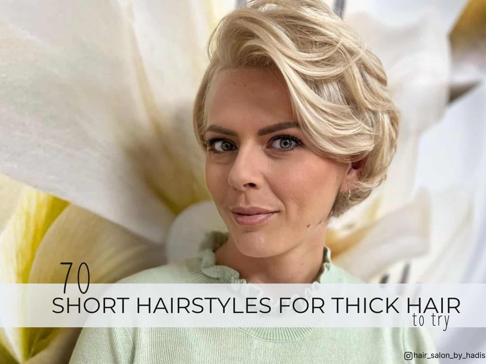 short hairstyle for thick hair