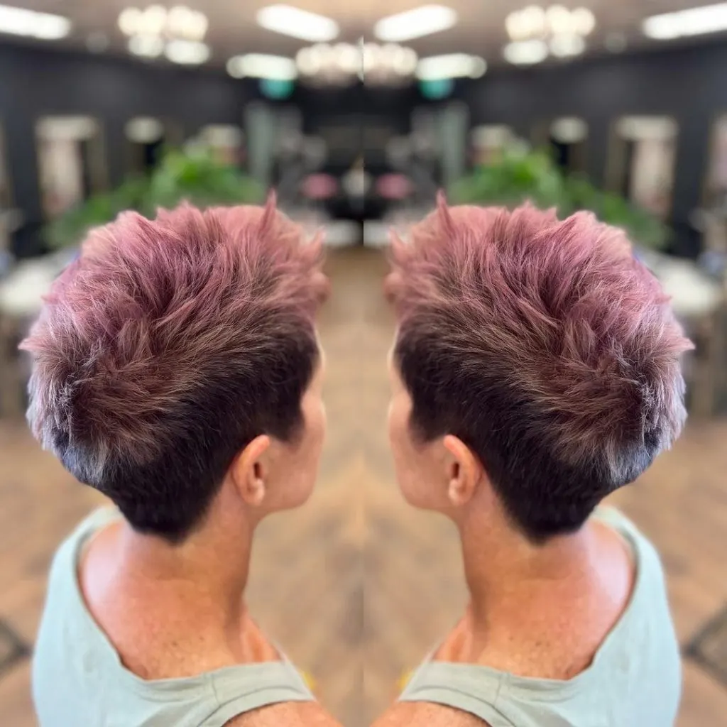 blended pixie cut for round faces