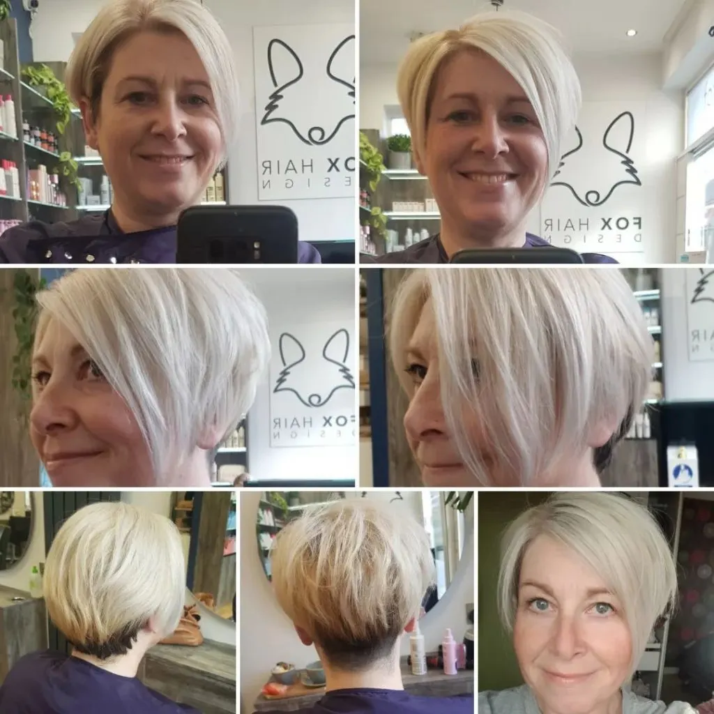 blonde bob pixie for women over 40