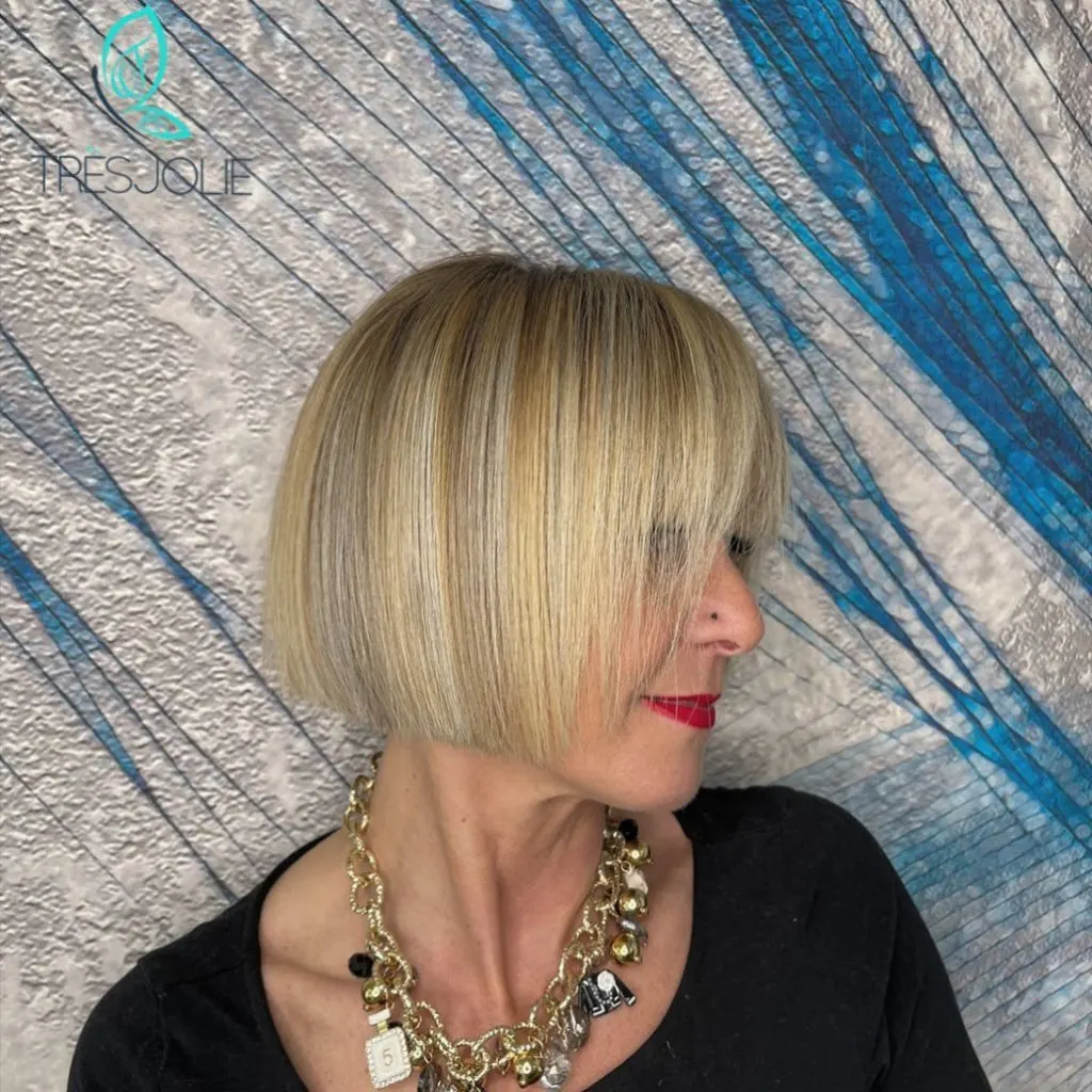 blonde bob with ash highlights for fine hair