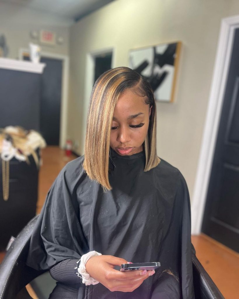 blunt bob cut for round faces