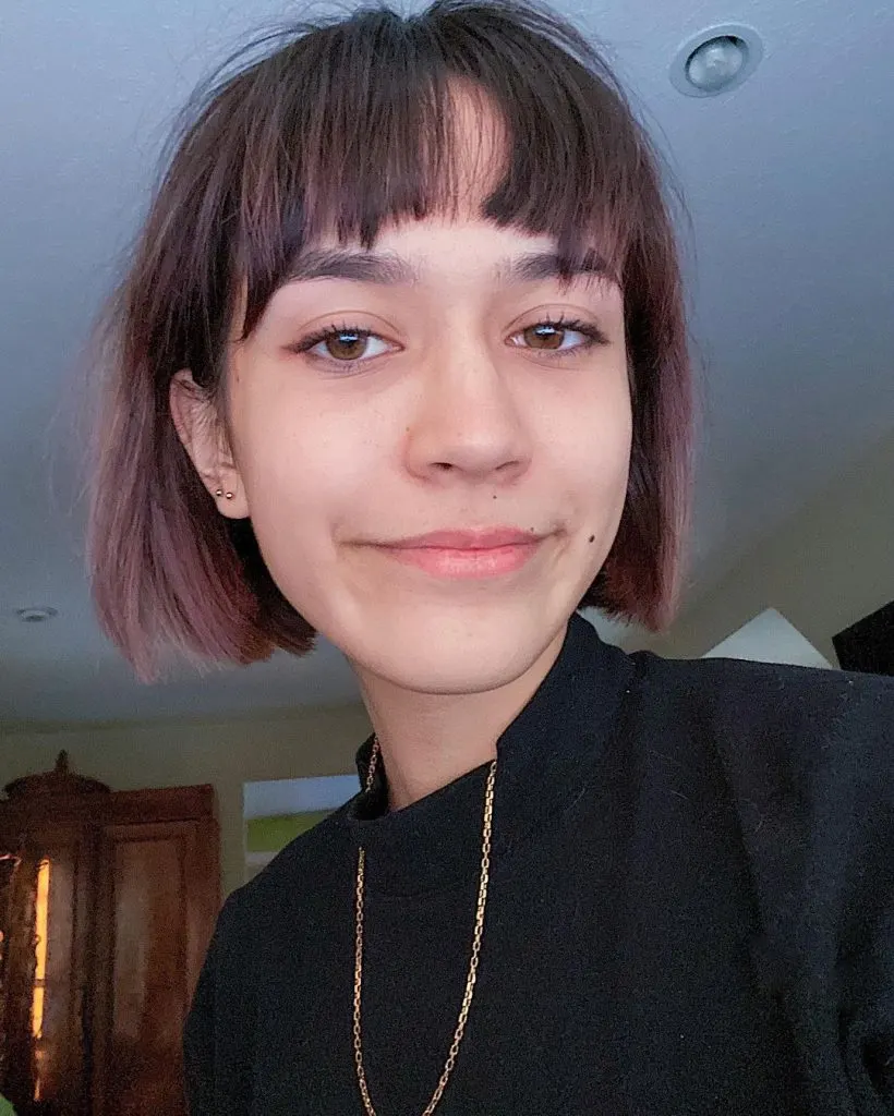 blunt haircut with bangs