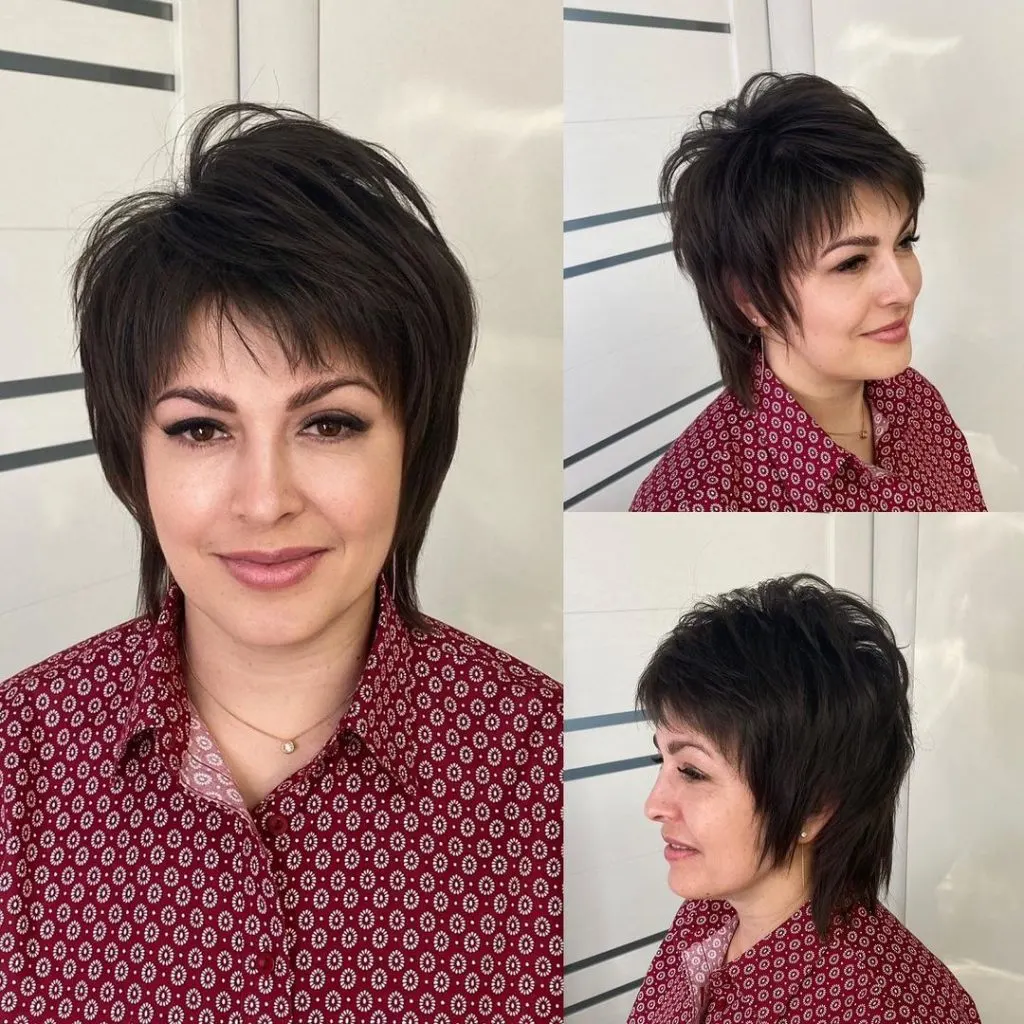 contemporary wolf cut for women over 40