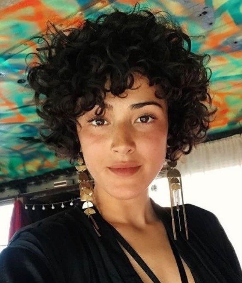 curly pixie haircut for thick hair