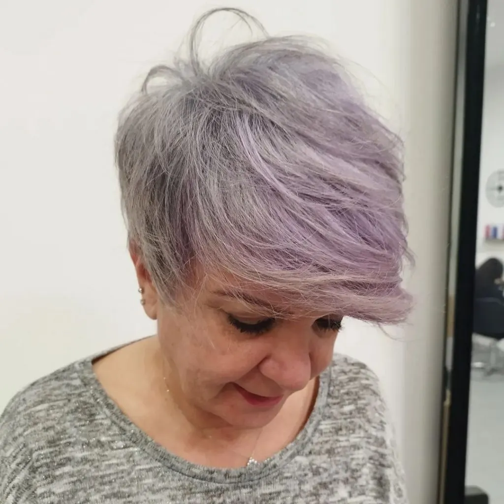 corte pixie lavanda para cabelos finos