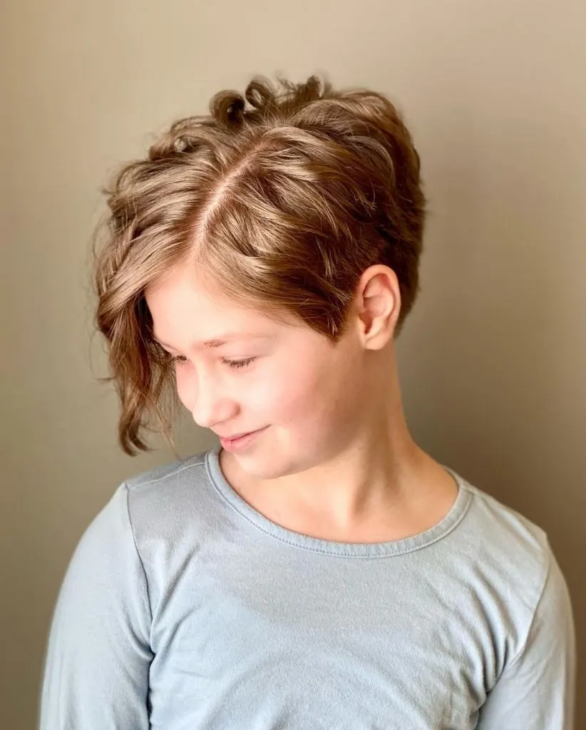 pixie cut for young girls with thick hair