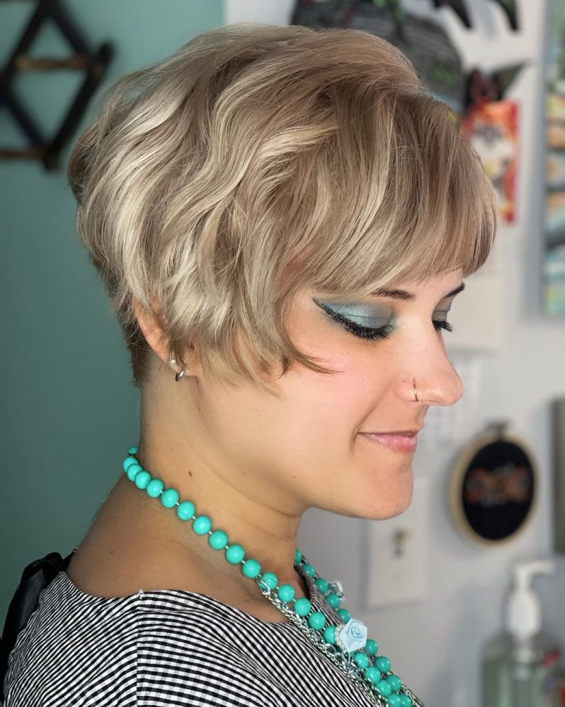 pixie cut with longer bangs for fine hair