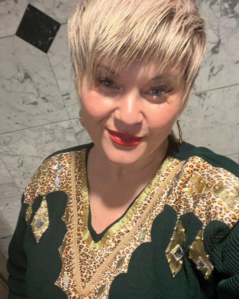 pixie cut with spiky bangs for thick hair