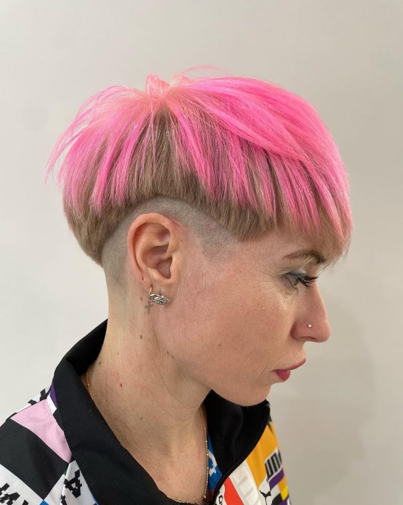 pixie for thick hair with edgy undercut