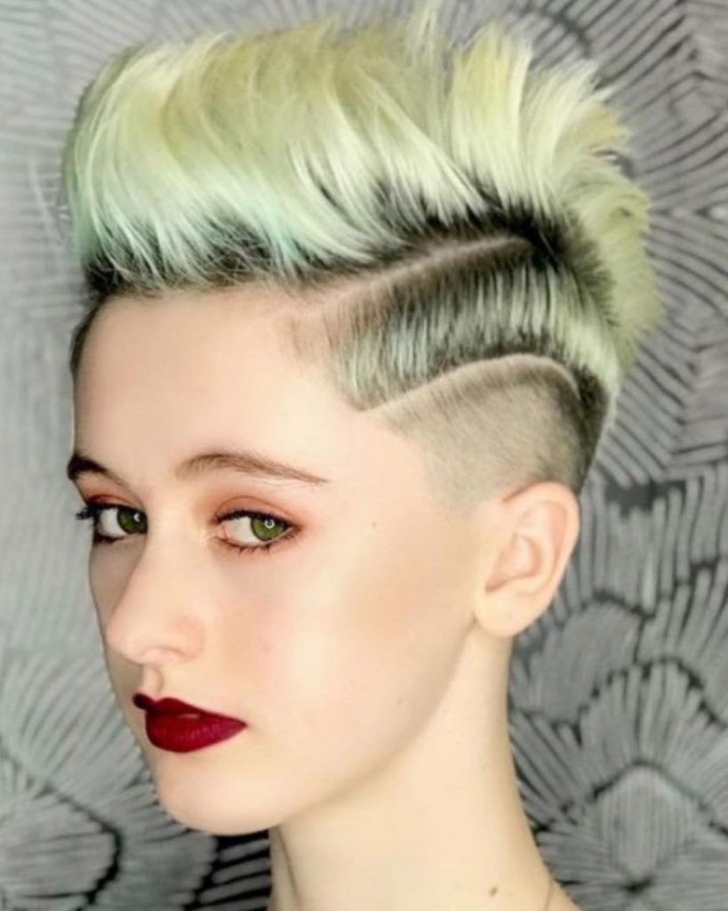 pixie haircut for thick hair with fade