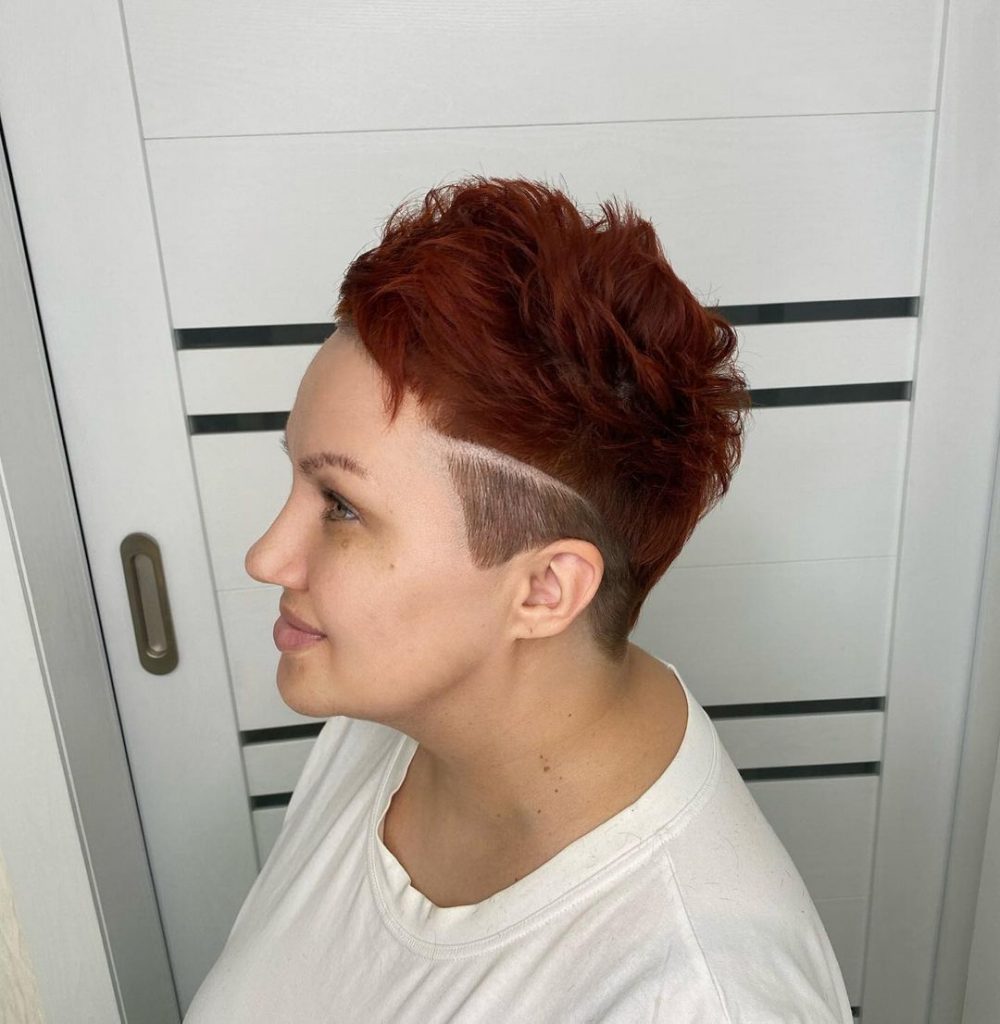 pixie haircut for thick hair with shaved sides