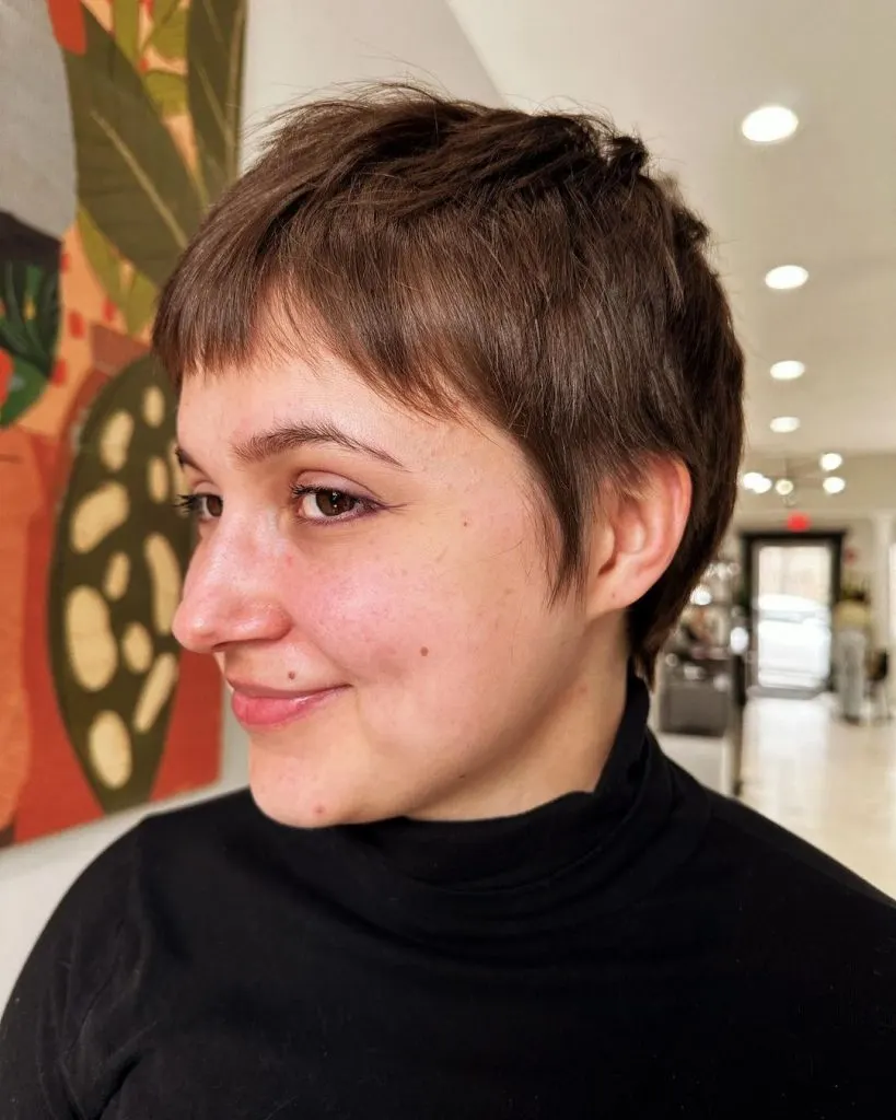 mullet pixie para cabelos finos