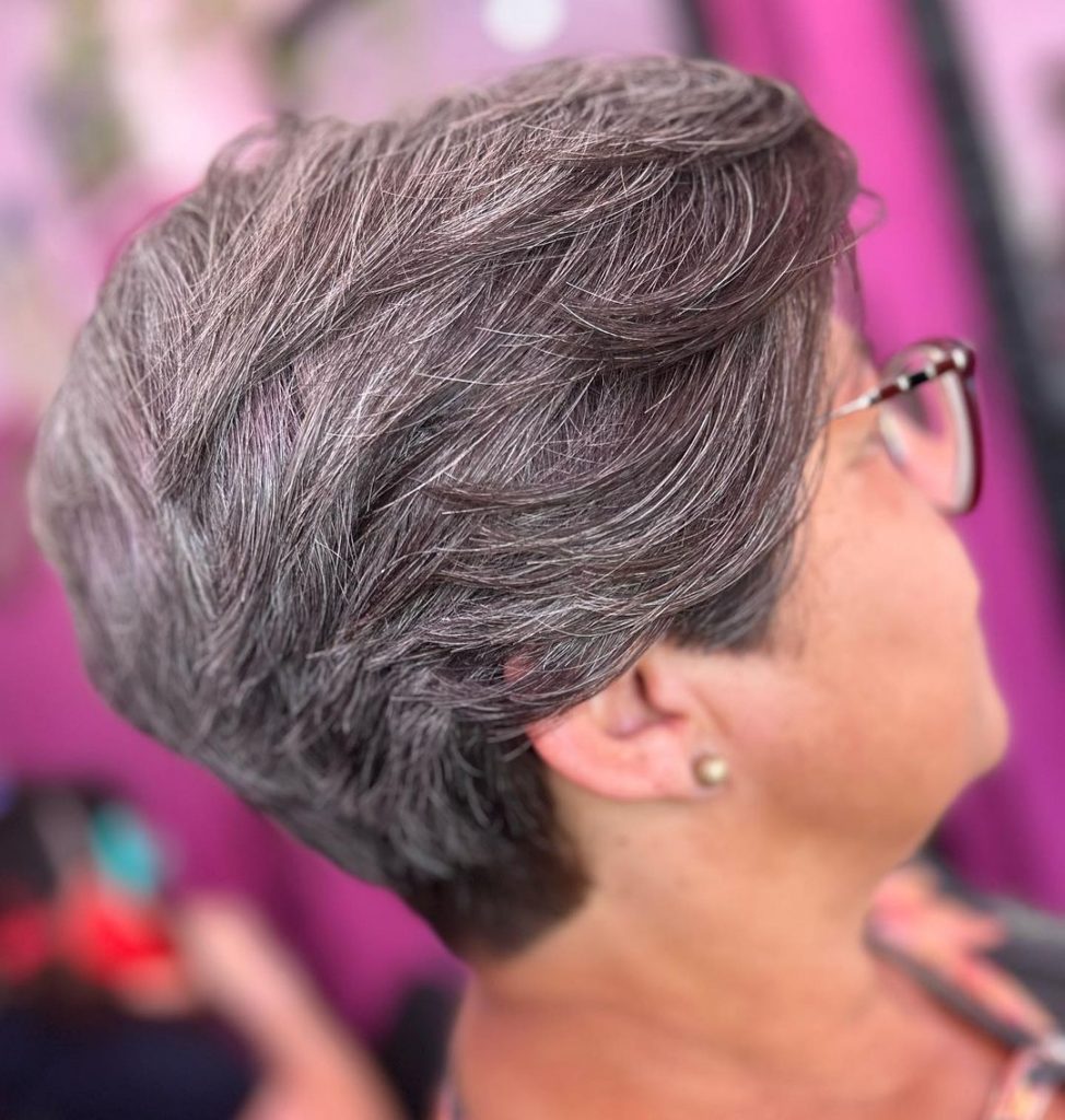 salt and pepper pixie cut for thick hair