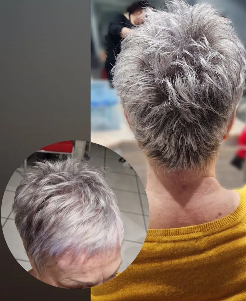 short haircut for older women with thin hair