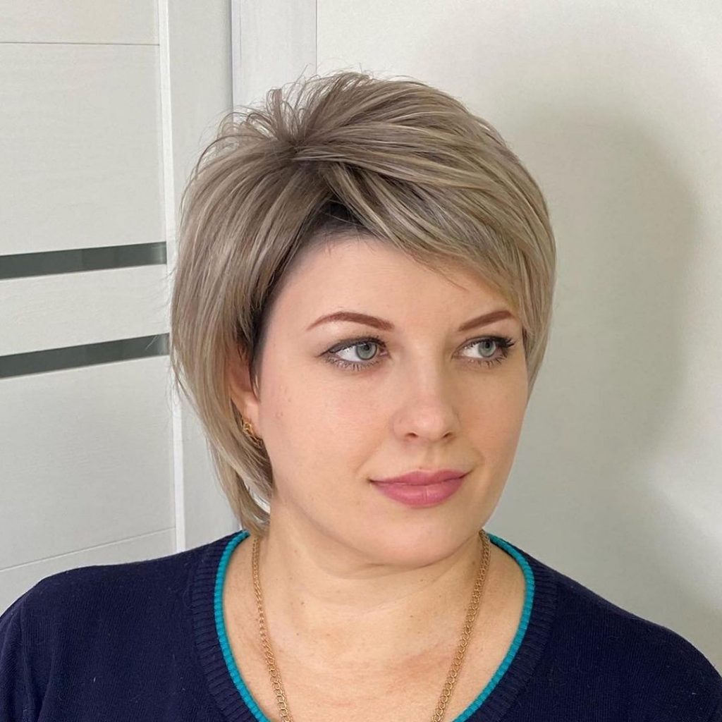 short haircut with undercut for women over 40