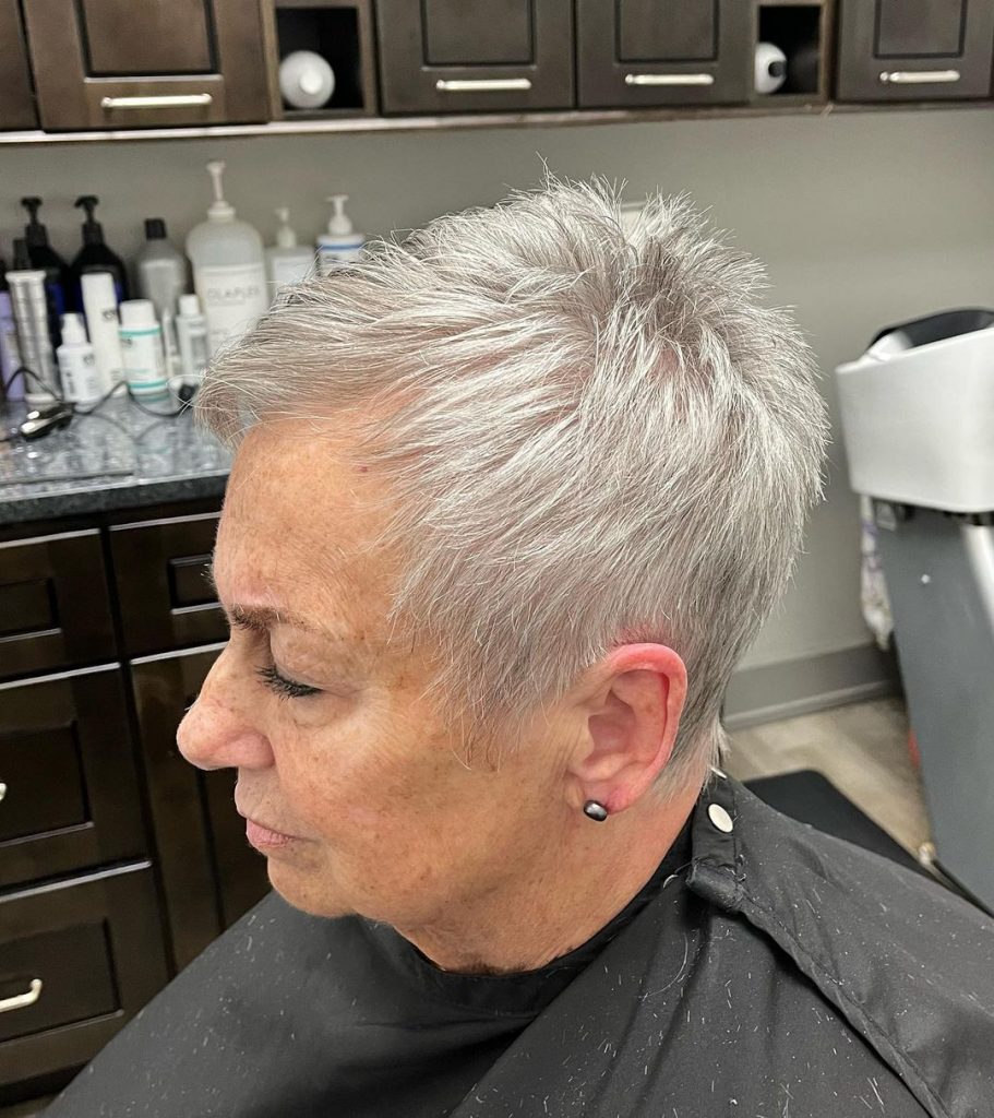 short hairstyle for fine hair over 70