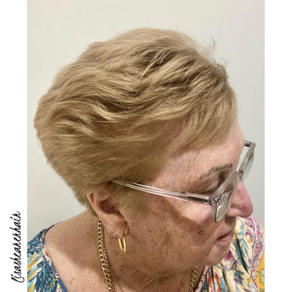 short hairstyle for thick hair over 70