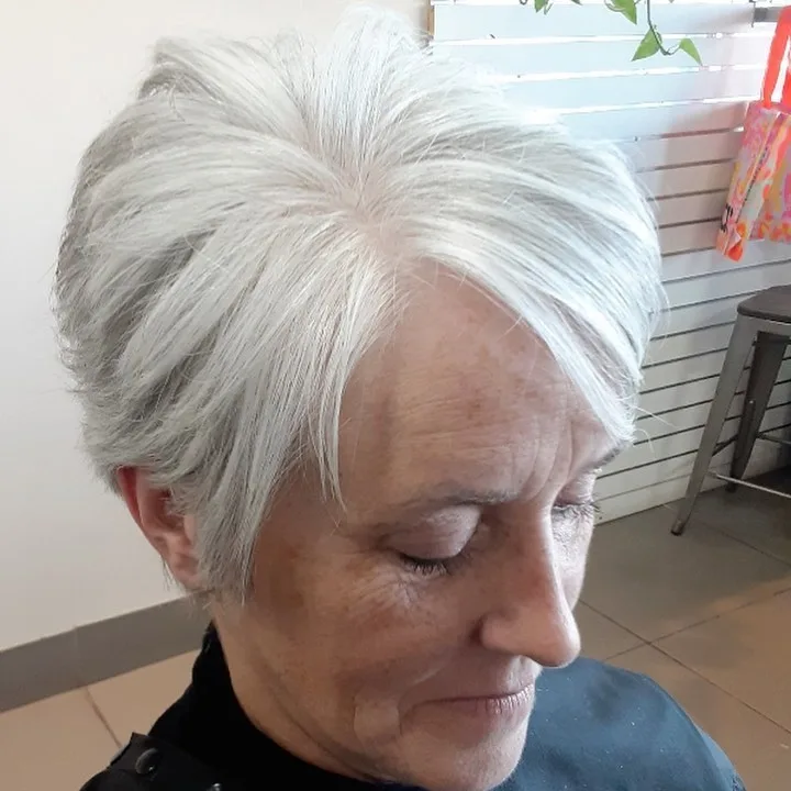 short pixie haircut for older women