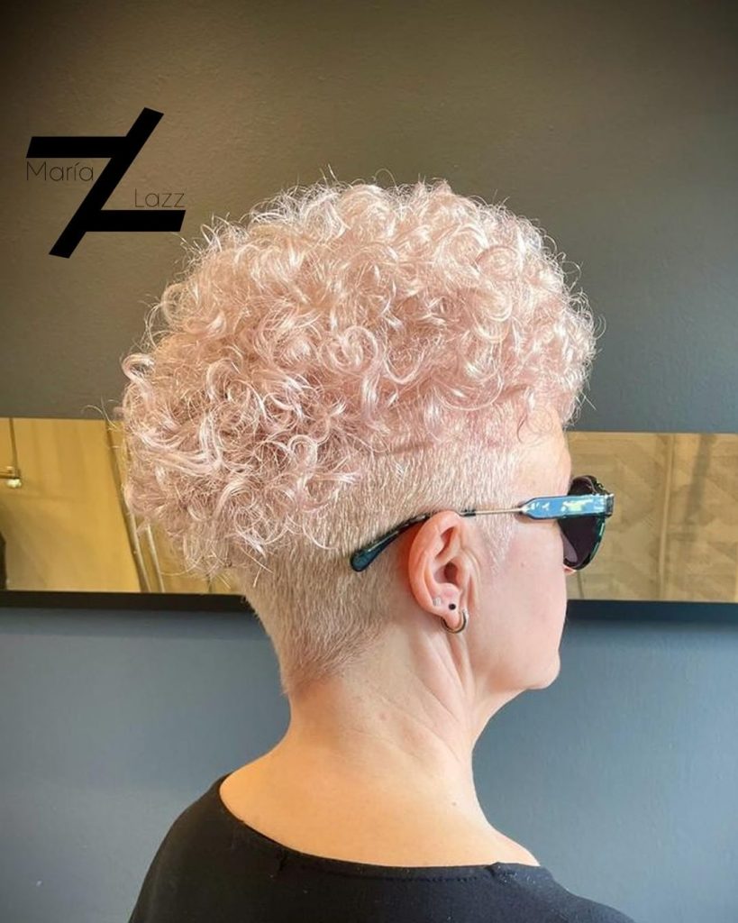 short punk hairstyle for older women