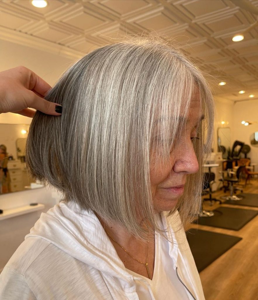 silver bob for ladies over 60