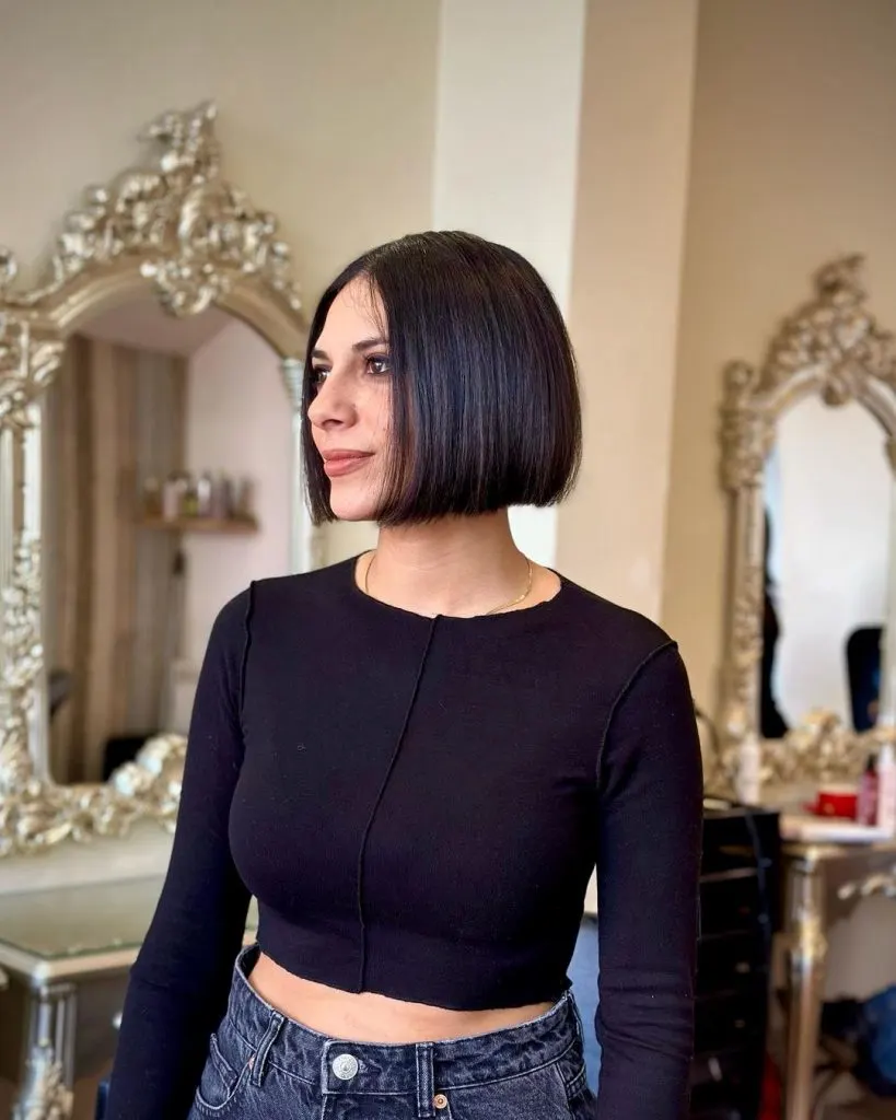 corte bob elegante para cabelos finos