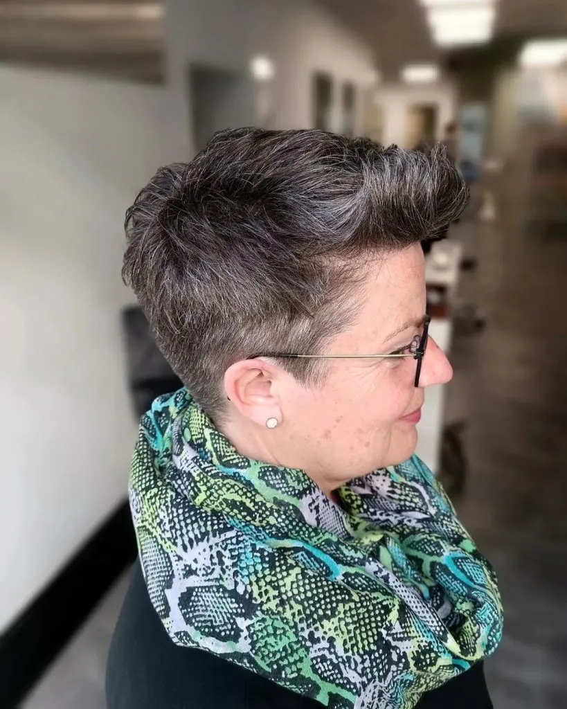 tomboy hairstyle for older women