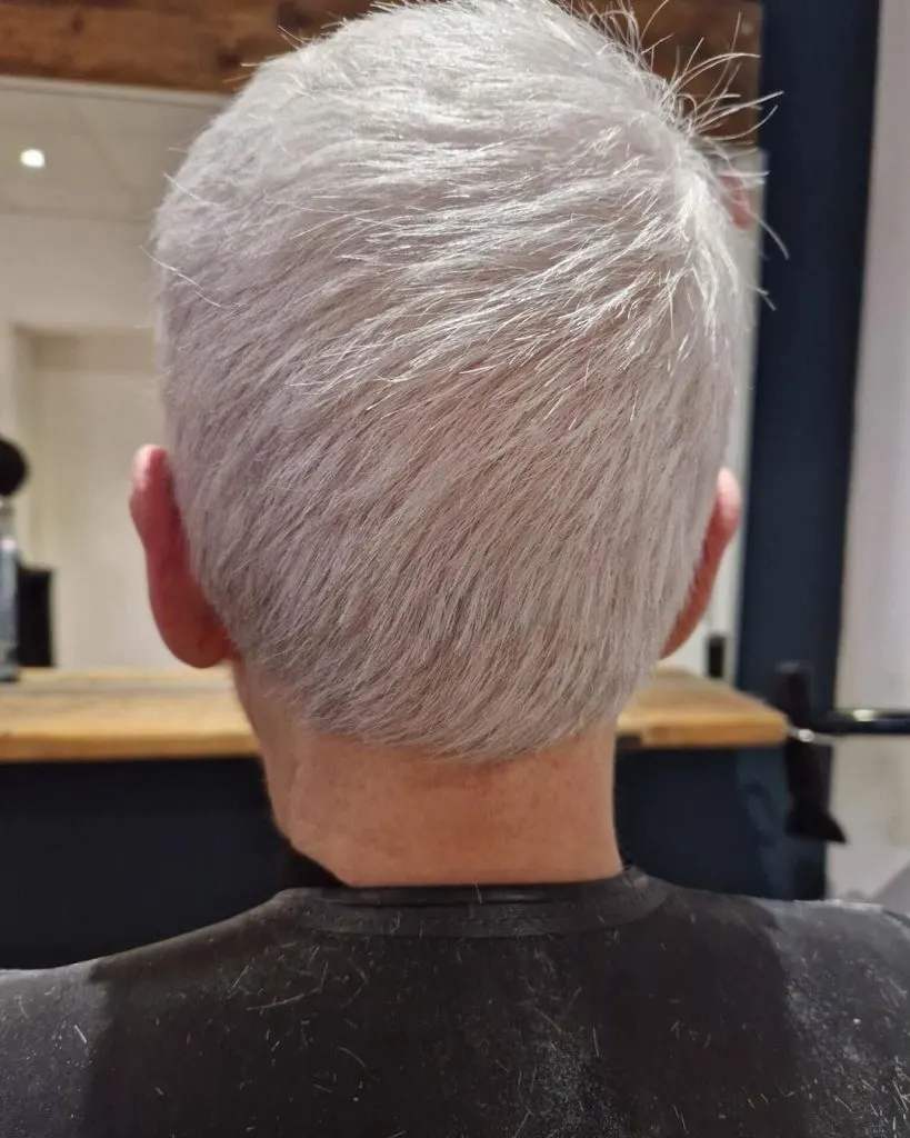 very short haircut for older women