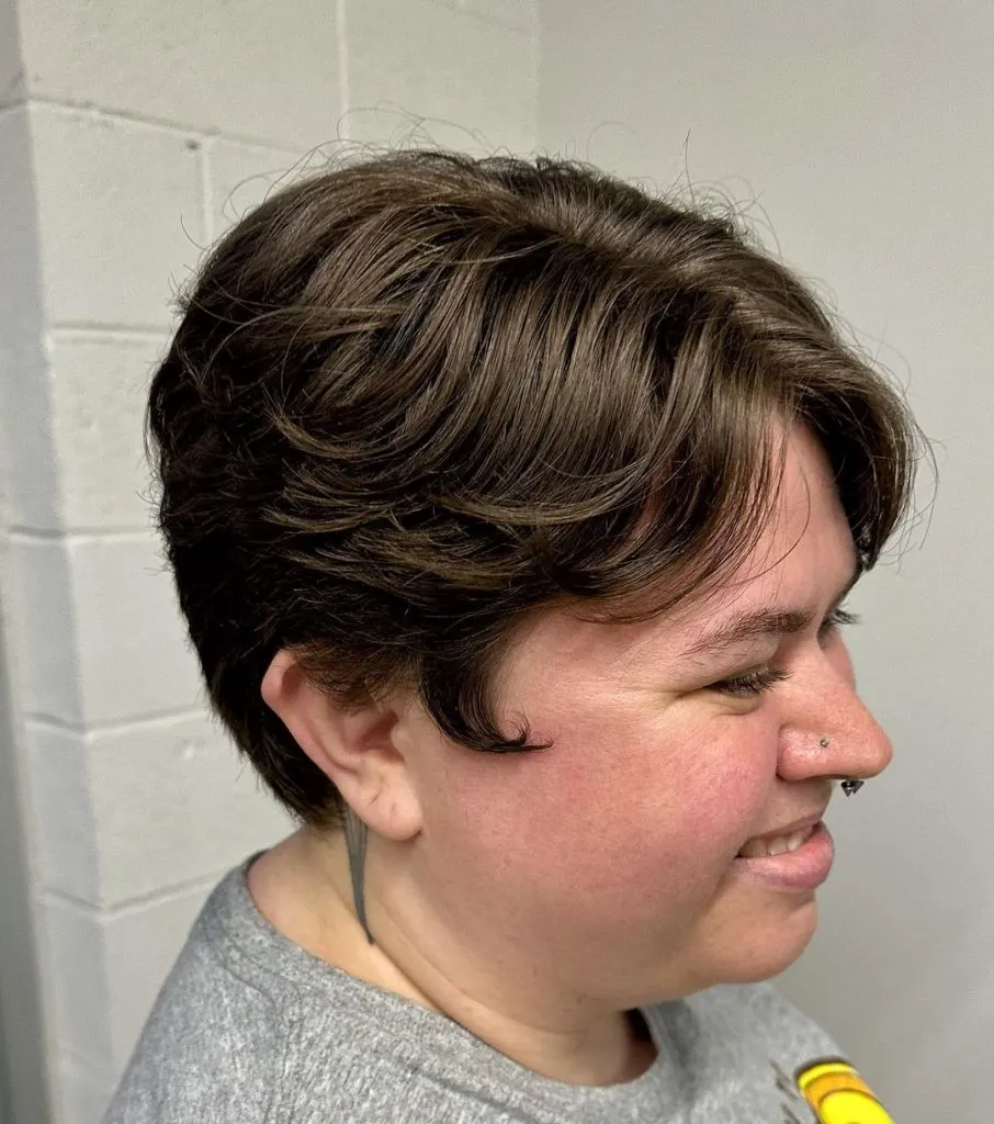 wavy pixie haircut for thick hair