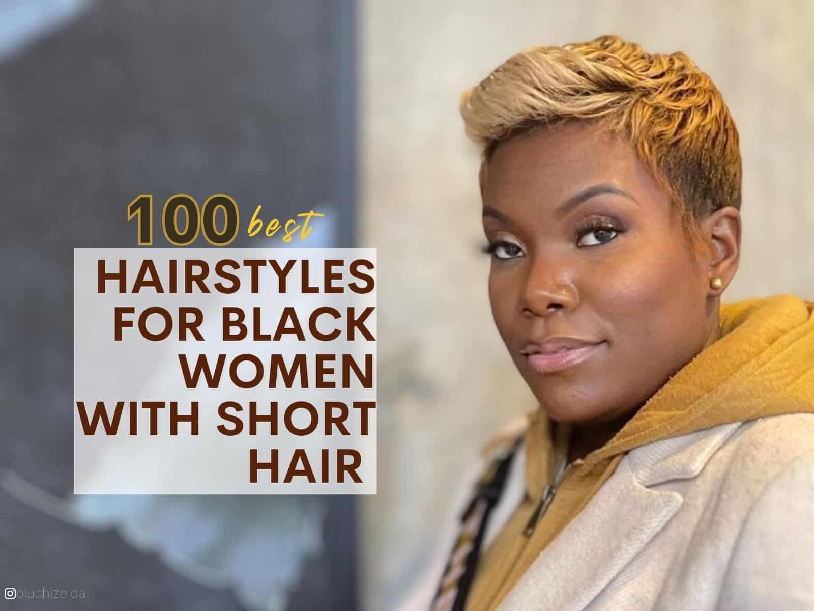 hairstyle for black woman with short hair