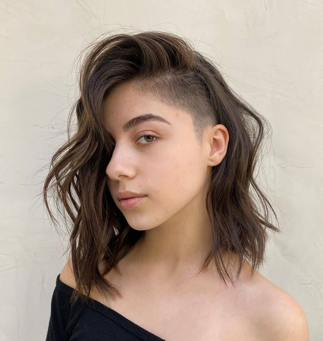 undercut asymmetrical long bob