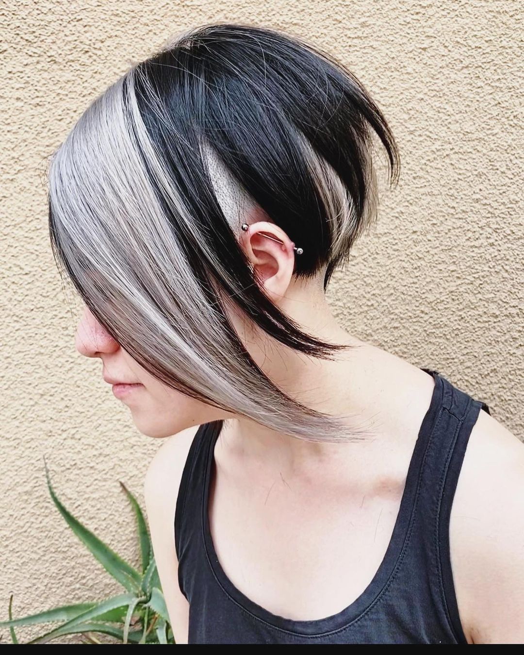 asymmetrical pixie bob with undercut