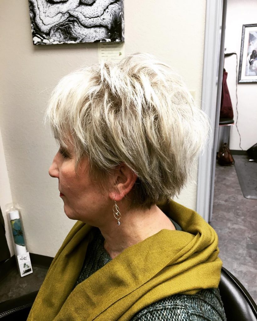 blonde airy pixie for women over 60