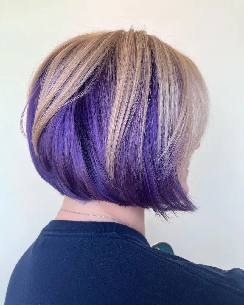 colorful stacked bob