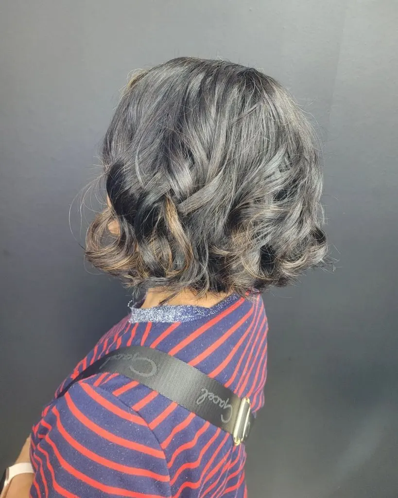 curly bob cut for women over 60
