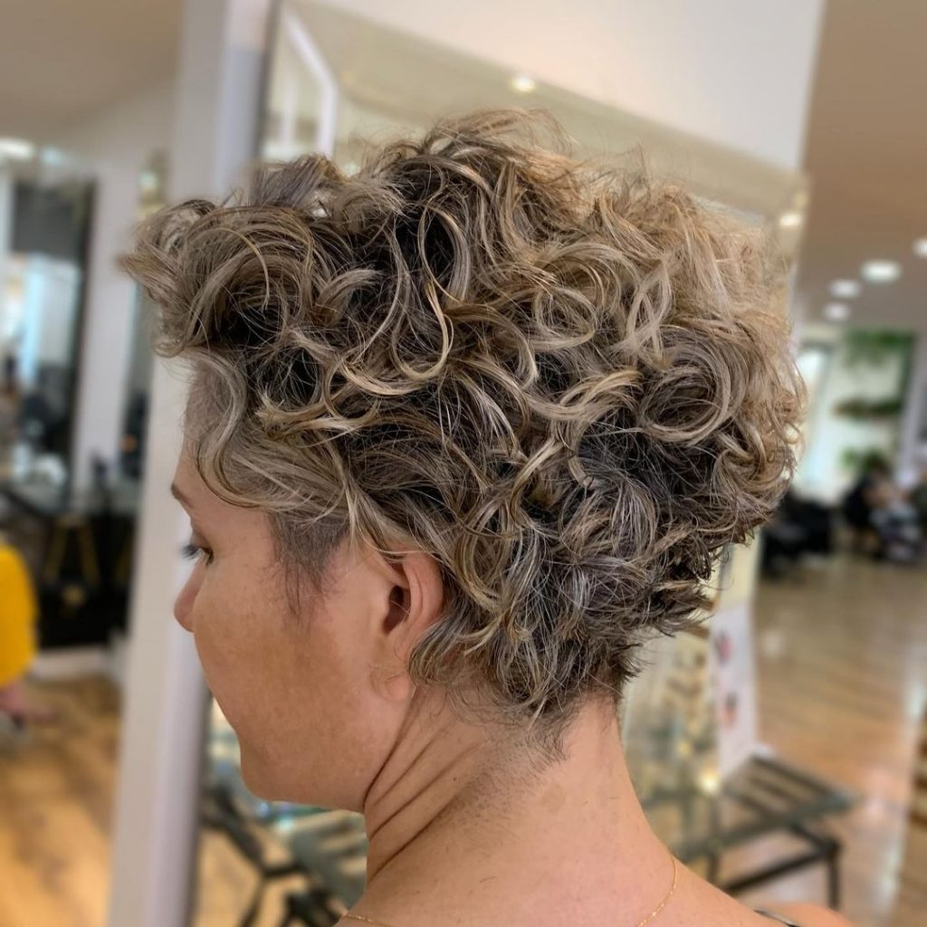 curly pixie cut for women over 50