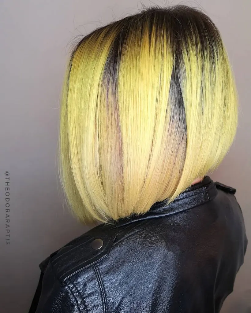 edgy funky inverted bob