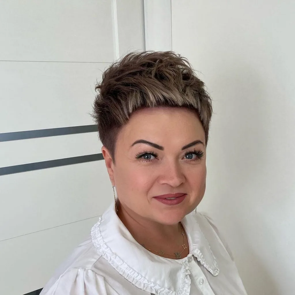 edgy short haircut for women over 50